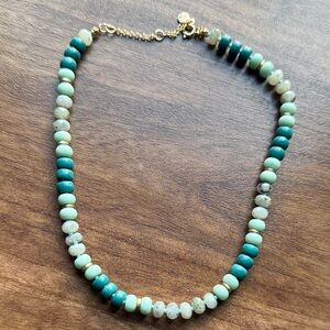 Loft green beaded necklace new never worn